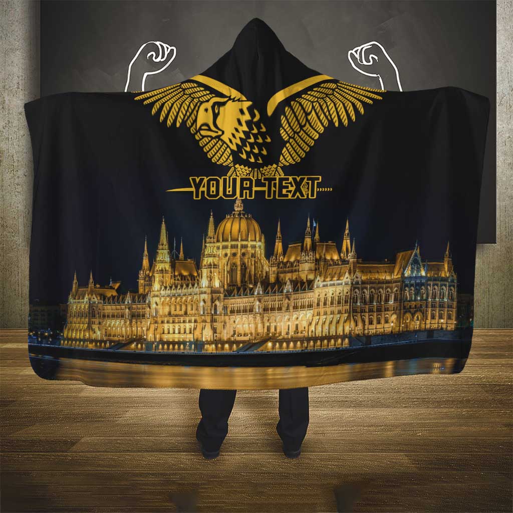 Personalized Hungary Budapest Capital Hooded Blanket Hungarian Turul Bird
