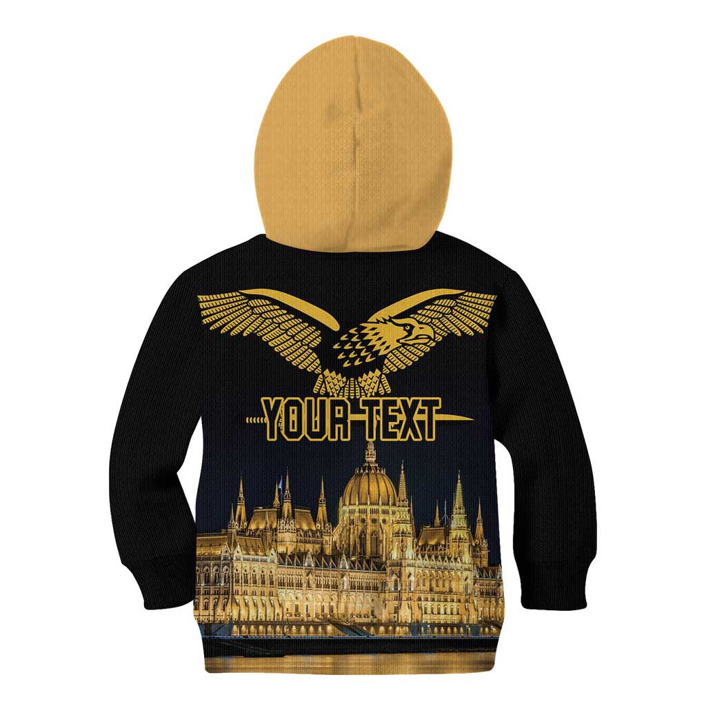 Personalized Hungary Budapest Capital Kid Hoodie Hungarian Turul Bird - Wonder Print Shop