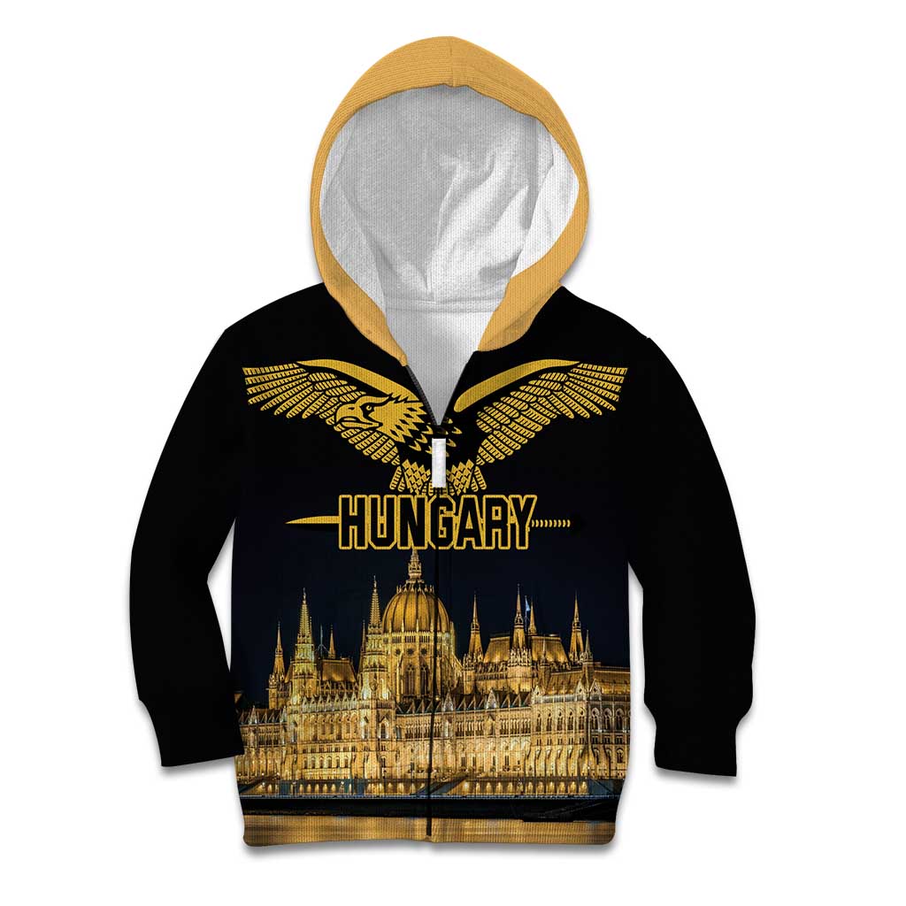 Personalized Hungary Budapest Capital Kid Hoodie Hungarian Turul Bird - Wonder Print Shop