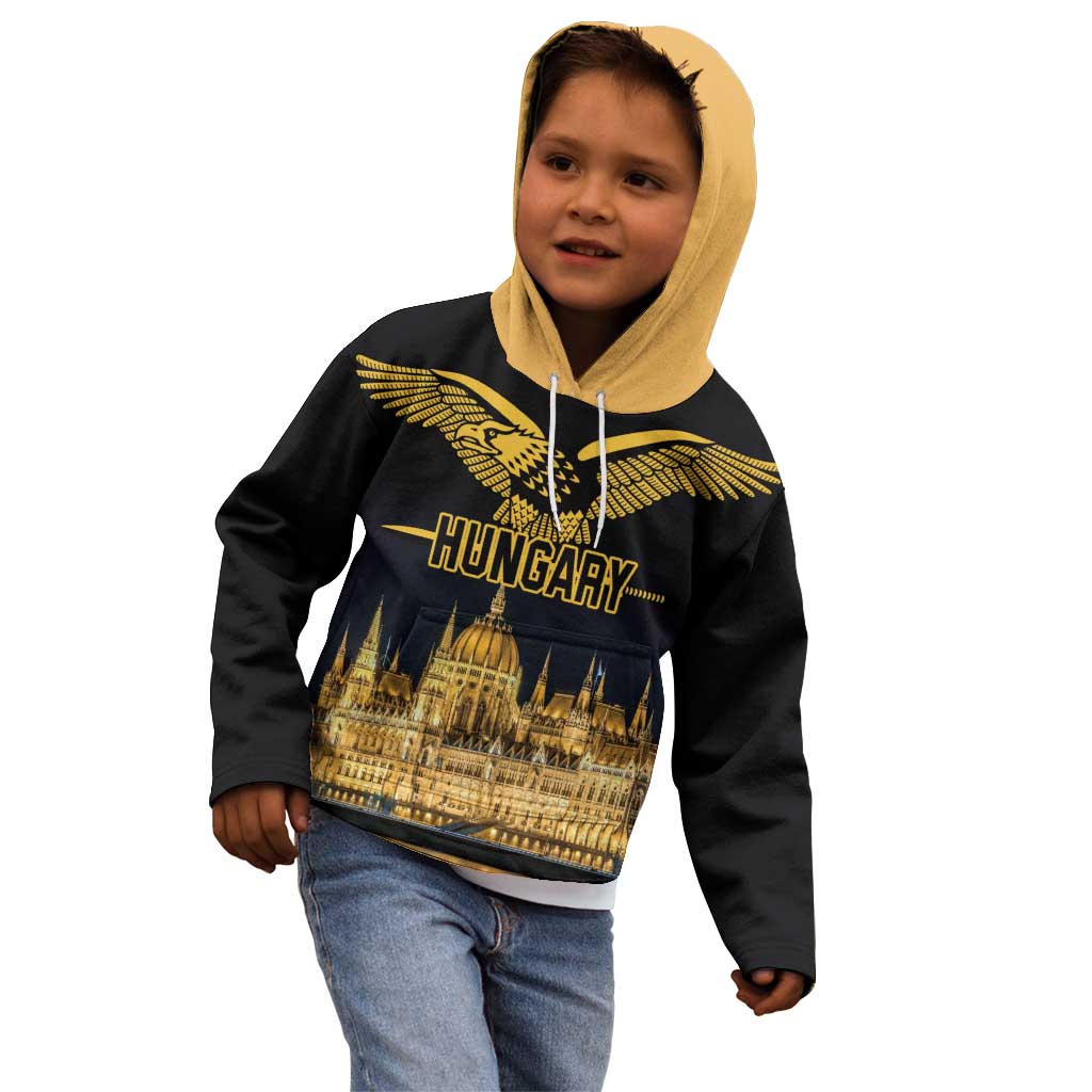 Personalized Hungary Budapest Capital Kid Hoodie Hungarian Turul Bird - Wonder Print Shop