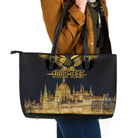 Personalized Hungary Budapest Capital Leather Tote Bag Hungarian Turul Bird - Wonder Print Shop