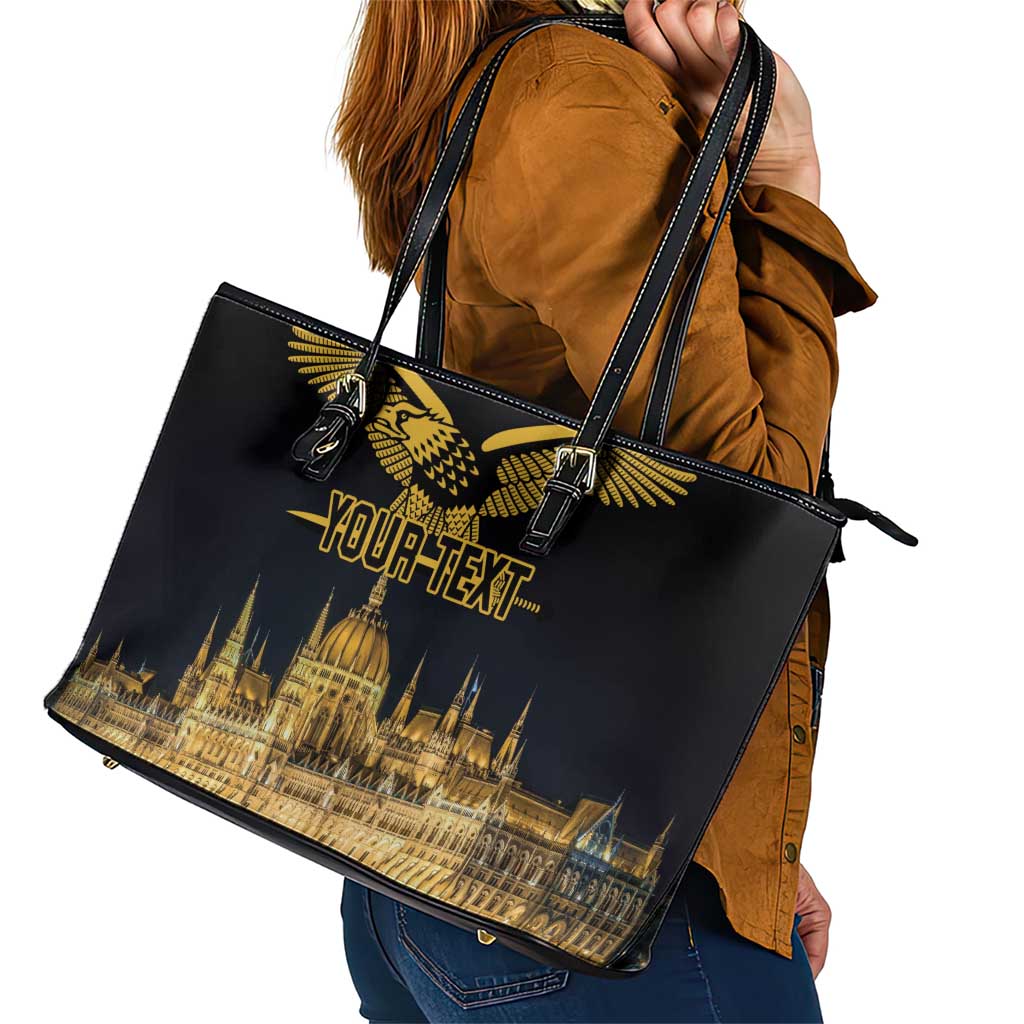 Personalized Hungary Budapest Capital Leather Tote Bag Hungarian Turul Bird - Wonder Print Shop