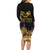 Personalized Hungary Budapest Capital Long Sleeve Bodycon Dress Hungarian Turul Bird - Wonder Print Shop