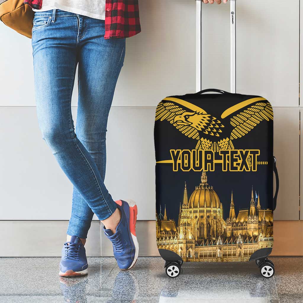 Personalized Hungary Budapest Capital Luggage Cover Hungarian Turul Bird - Wonder Print Shop