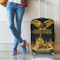 Personalized Hungary Budapest Capital Luggage Cover Hungarian Turul Bird - Wonder Print Shop