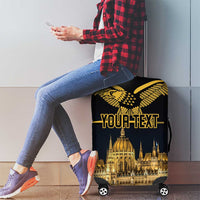 Personalized Hungary Budapest Capital Luggage Cover Hungarian Turul Bird - Wonder Print Shop