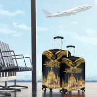 Personalized Hungary Budapest Capital Luggage Cover Hungarian Turul Bird - Wonder Print Shop