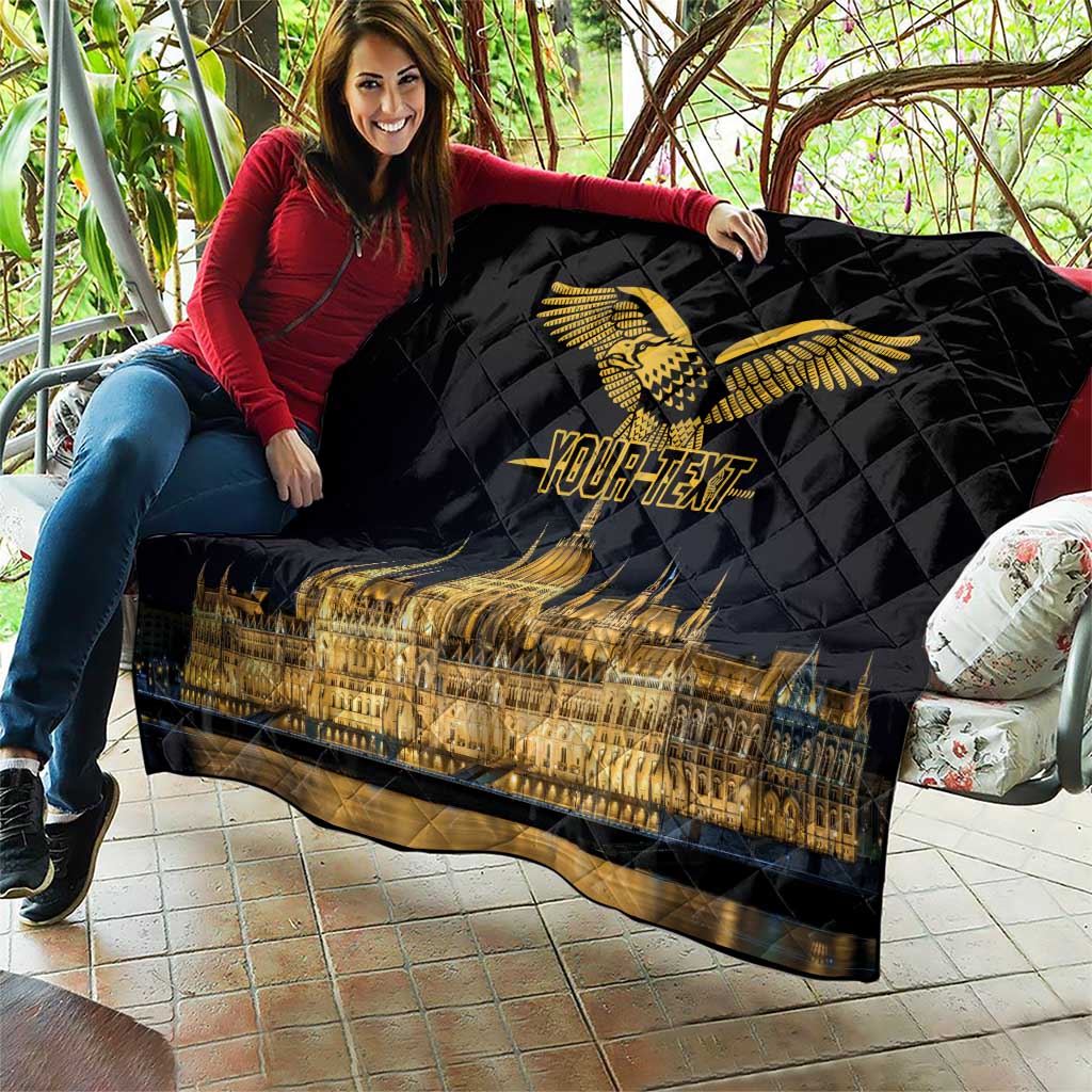 Personalized Hungary Budapest Capital Quilt Hungarian Turul Bird - Wonder Print Shop