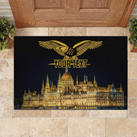 Personalized Hungary Budapest Capital Rubber Doormat Hungarian Turul Bird - Wonder Print Shop