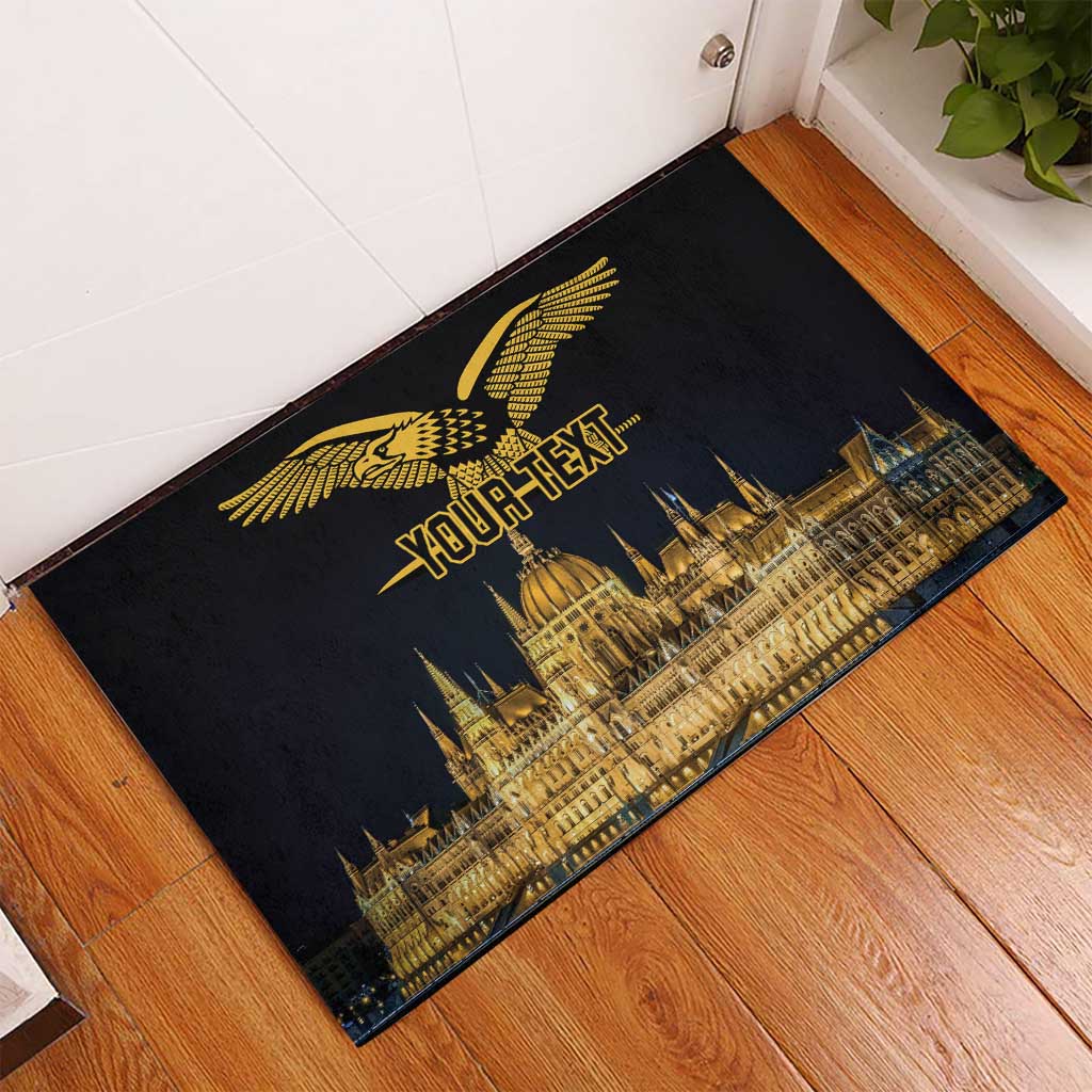 Personalized Hungary Budapest Capital Rubber Doormat Hungarian Turul Bird - Wonder Print Shop