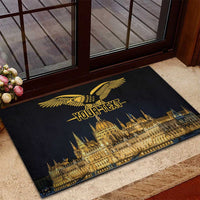 Personalized Hungary Budapest Capital Rubber Doormat Hungarian Turul Bird - Wonder Print Shop