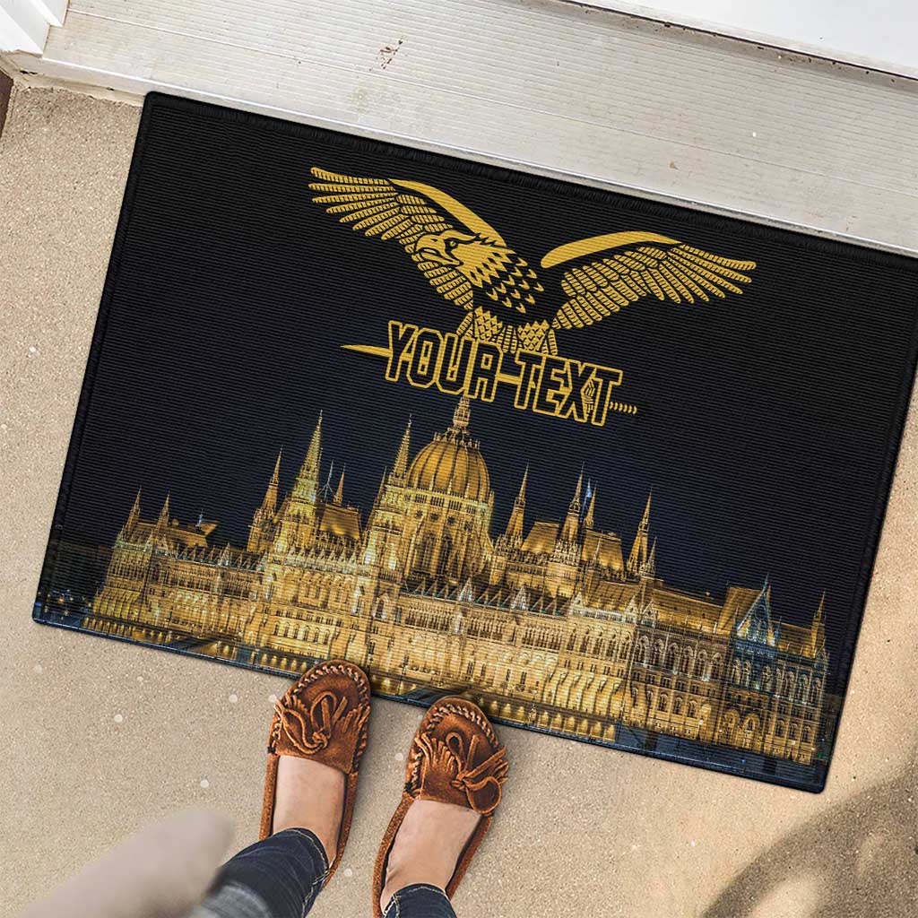 Personalized Hungary Budapest Capital Rubber Doormat Hungarian Turul Bird - Wonder Print Shop