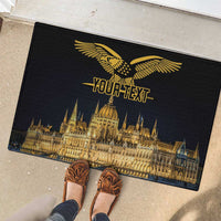 Personalized Hungary Budapest Capital Rubber Doormat Hungarian Turul Bird - Wonder Print Shop