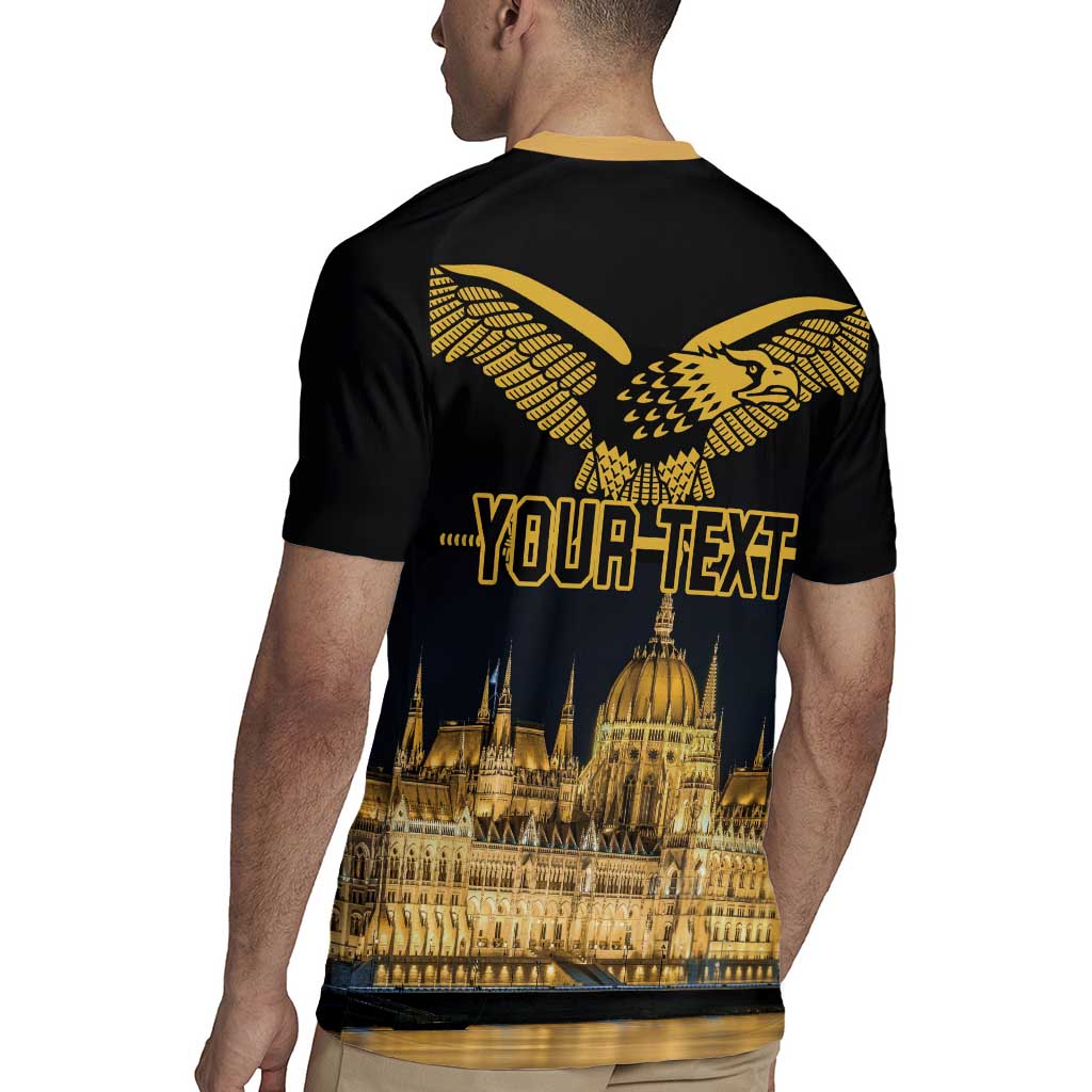 Personalized Hungary Budapest Capital Rugby Jersey Hungarian Turul Bird - Wonder Print Shop