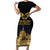 Personalized Hungary Budapest Capital Short Sleeve Bodycon Dress Hungarian Turul Bird - Wonder Print Shop