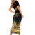 Personalized Hungary Budapest Capital Short Sleeve Bodycon Dress Hungarian Turul Bird - Wonder Print Shop