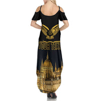 Personalized Hungary Budapest Capital Summer Maxi Dress Hungarian Turul Bird - Wonder Print Shop