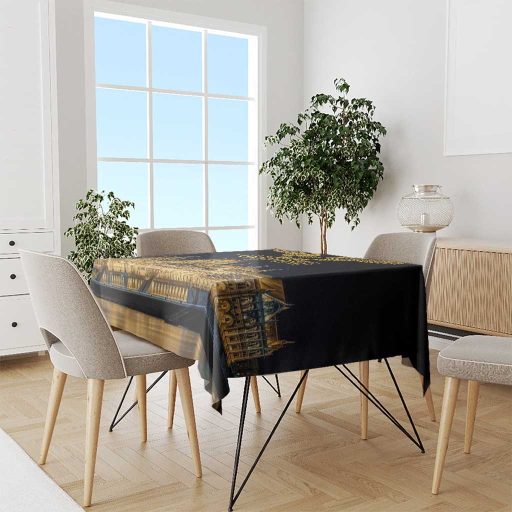 Personalized Hungary Budapest Capital Tablecloth Hungarian Turul Bird - Wonder Print Shop