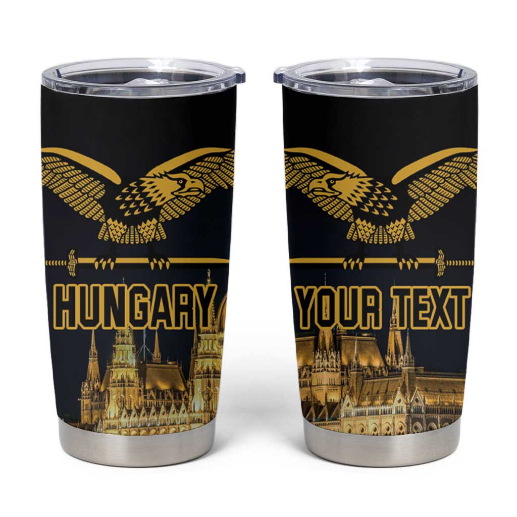 Personalized Hungary Budapest Capita Tumbler Cup Hungarian Turul Bird - Wonder Print Shop