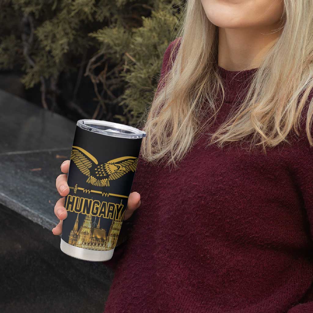 Personalized Hungary Budapest Capita Tumbler Cup Hungarian Turul Bird - Wonder Print Shop