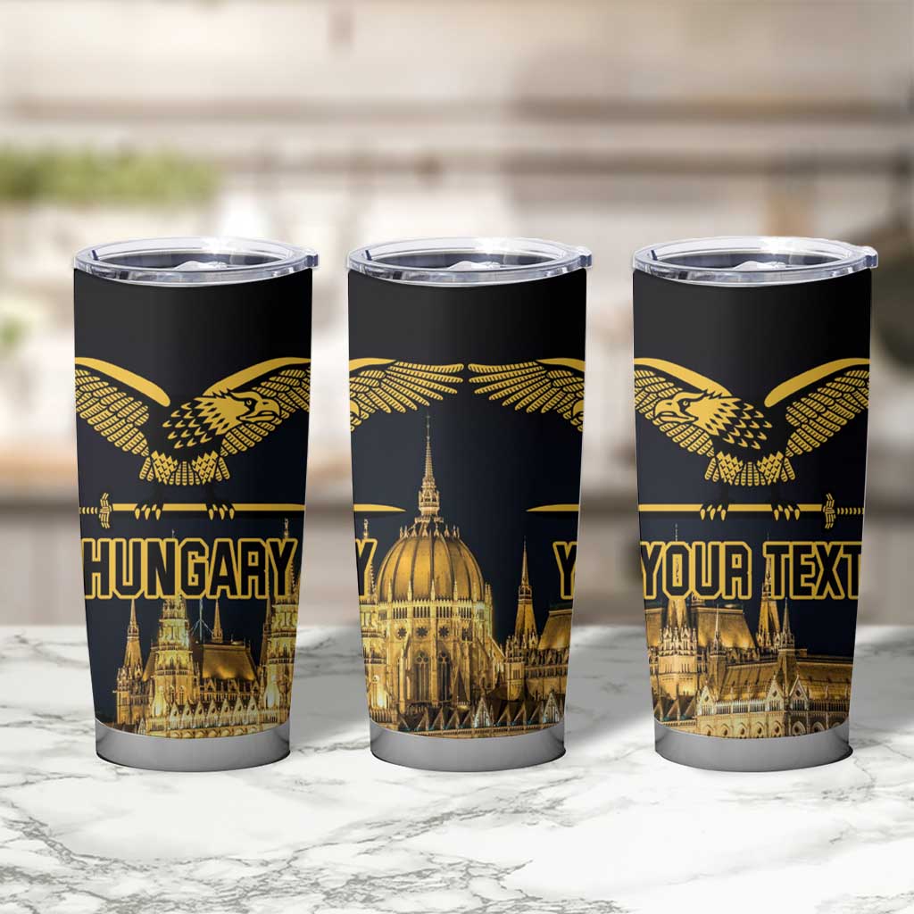 Personalized Hungary Budapest Capita Tumbler Cup Hungarian Turul Bird - Wonder Print Shop