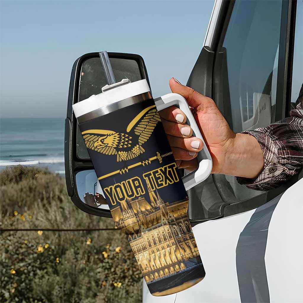Personalized Hungary Budapest Capita Tumbler With Handle Hungarian Turul Bird - Wonder Print Shop