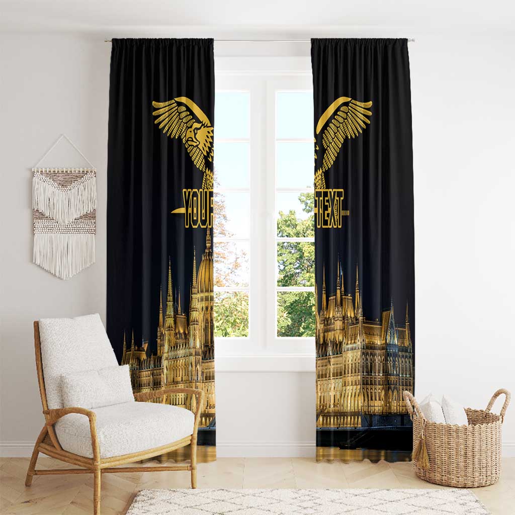 Personalized Hungary Budapest Capital Window Curtain Hungarian Turul Bird - Wonder Print Shop