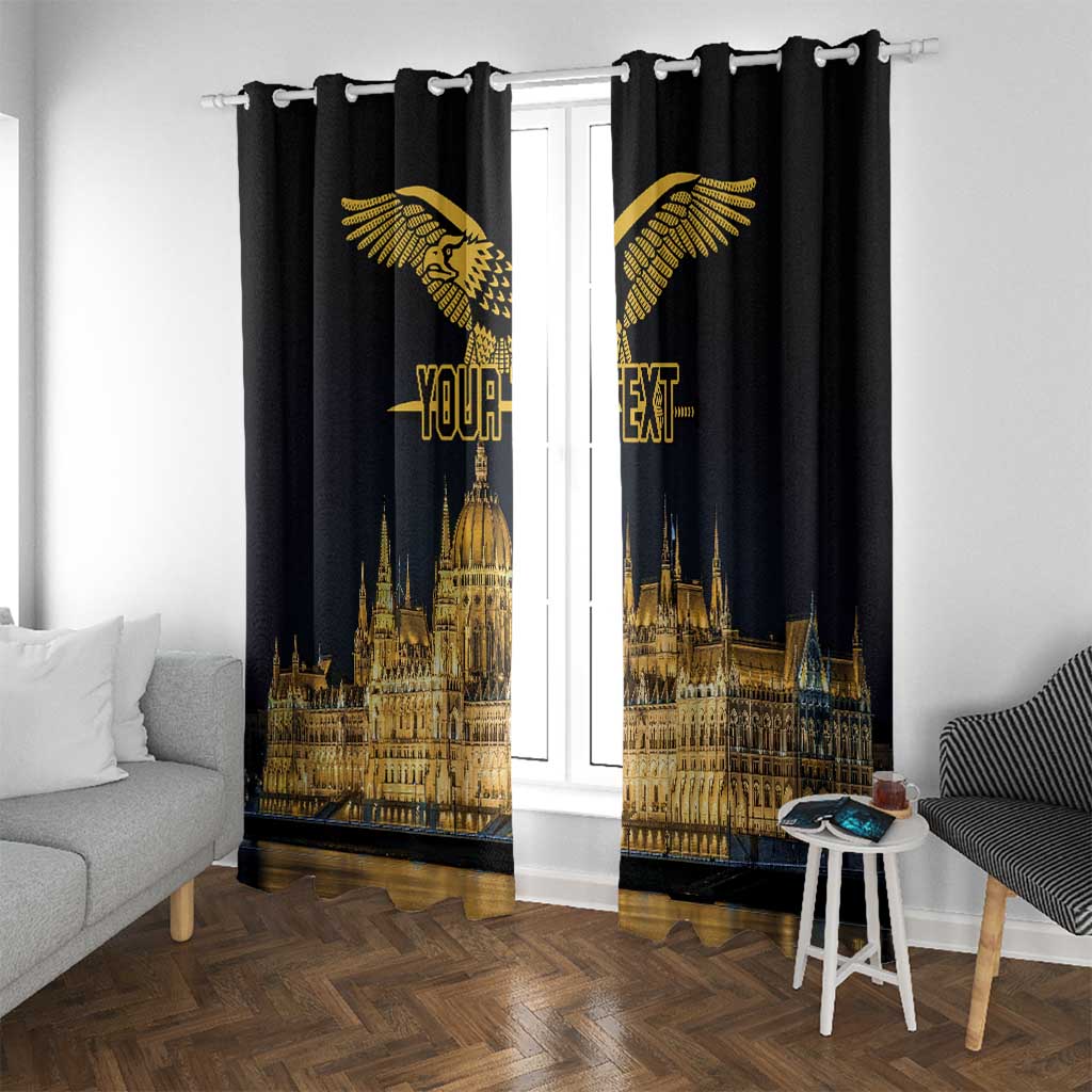 Personalized Hungary Budapest Capital Window Curtain Hungarian Turul Bird - Wonder Print Shop
