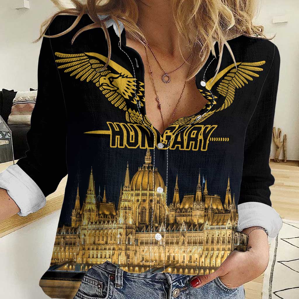 Personalized Hungary Budapest Capital Women Casual Shirt Hungarian Turul Bird - Wonder Print Shop