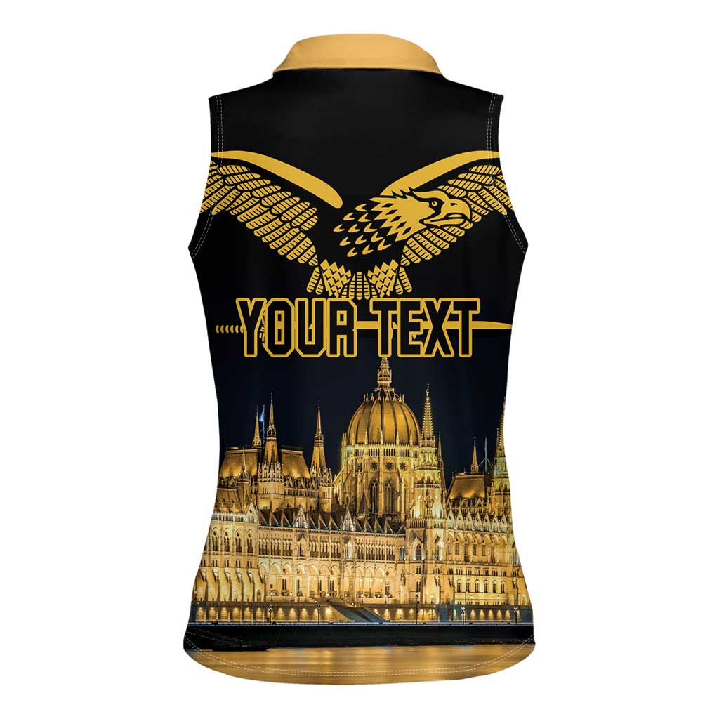Personalized Hungary Budapest Capital Women Sleeveless Polo Shirt Hungarian Turul Bird - Wonder Print Shop