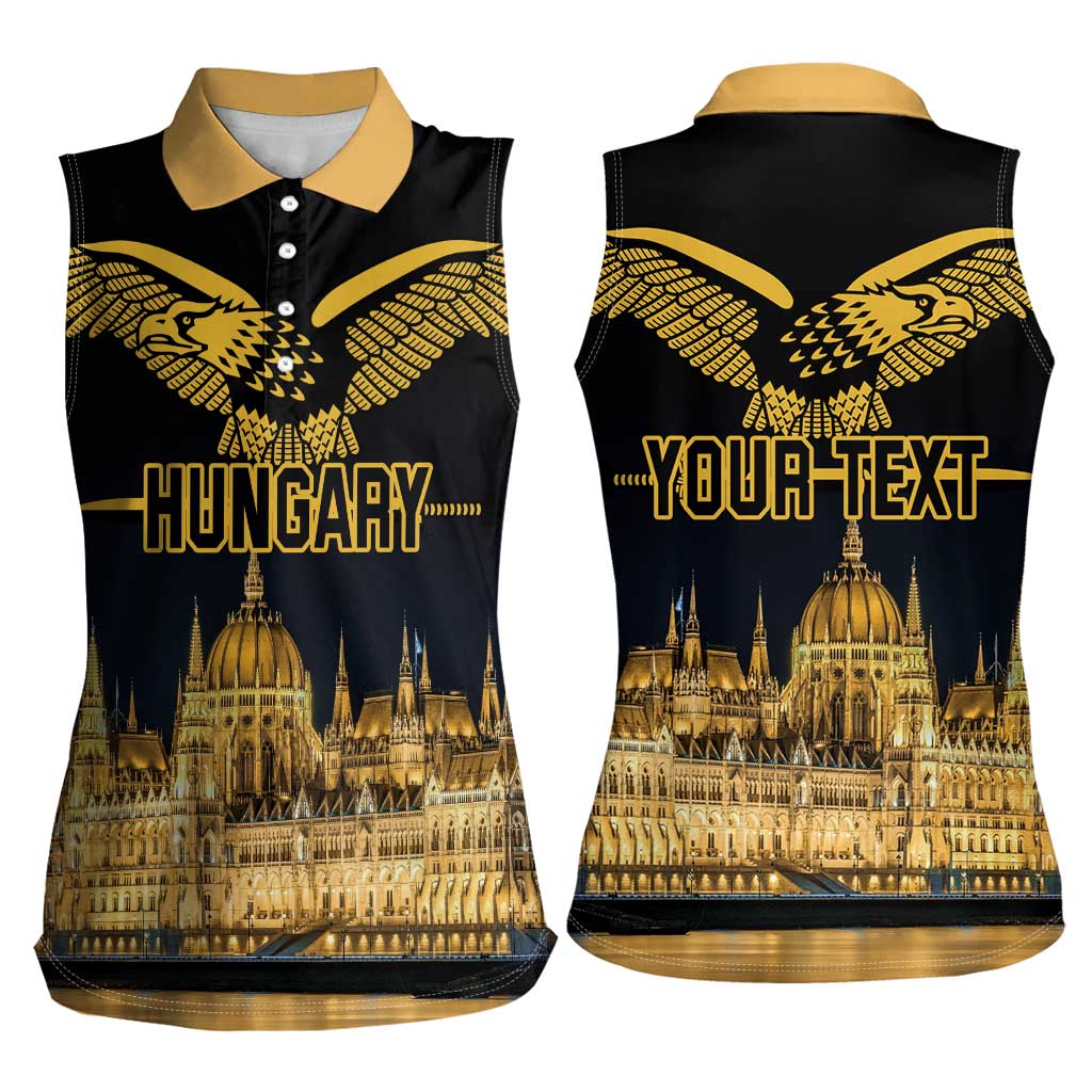 Personalized Hungary Budapest Capital Women Sleeveless Polo Shirt Hungarian Turul Bird - Wonder Print Shop