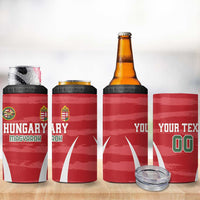Custom Hungary Football 4 in 1 Can Cooler Tumbler Magyarok Classic Football - Wonder Print Shop