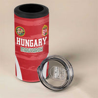 Custom Hungary Football 4 in 1 Can Cooler Tumbler Magyarok Classic Football - Wonder Print Shop