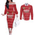 Custom Hungary Football Couples Matching Off The Shoulder Long Sleeve Dress and Long Sleeve Button Shirt Magyarok Classic Football LT18