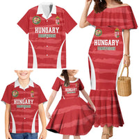 Custom Hungary Football Family Matching Mermaid Dress and Hawaiian Shirt Magyarok Classic Football - Wonder Print Shop