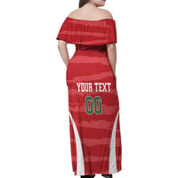 Custom Hungary Football Family Matching Off Shoulder Maxi Dress and Hawaiian Shirt Magyarok Classic Football - Wonder Print Shop