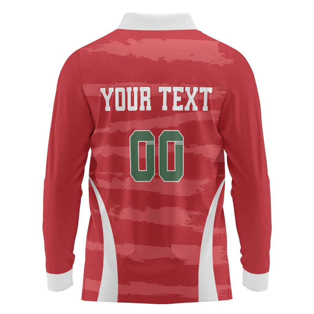 Custom Hungary Football Long Sleeve Polo Shirt Magyarok Classic Football - Wonder Print Shop