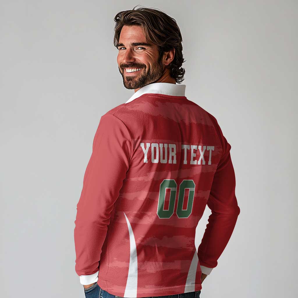 Custom Hungary Football Long Sleeve Polo Shirt Magyarok Classic Football - Wonder Print Shop