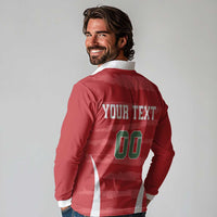 Custom Hungary Football Long Sleeve Polo Shirt Magyarok Classic Football - Wonder Print Shop