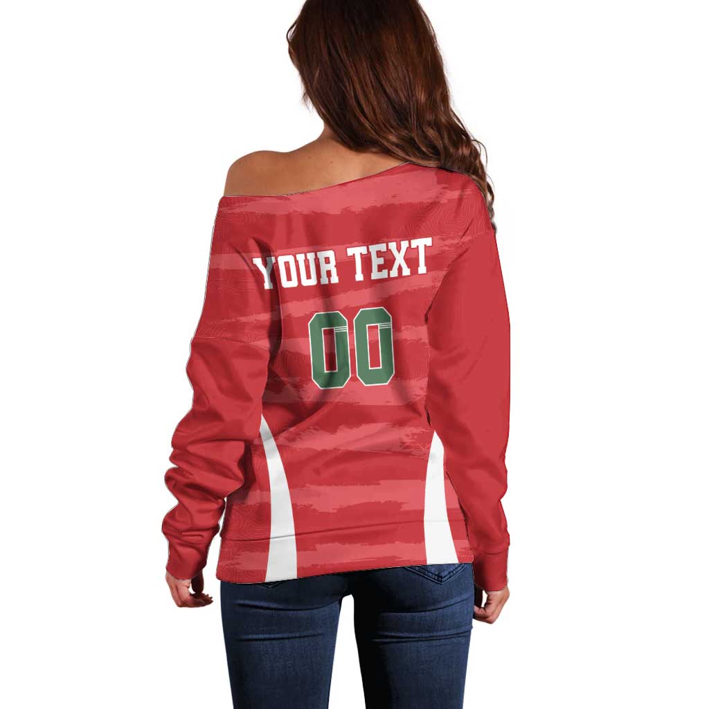 Custom Hungary Football Off Shoulder Sweater Magyarok Classic Football - Wonder Print Shop