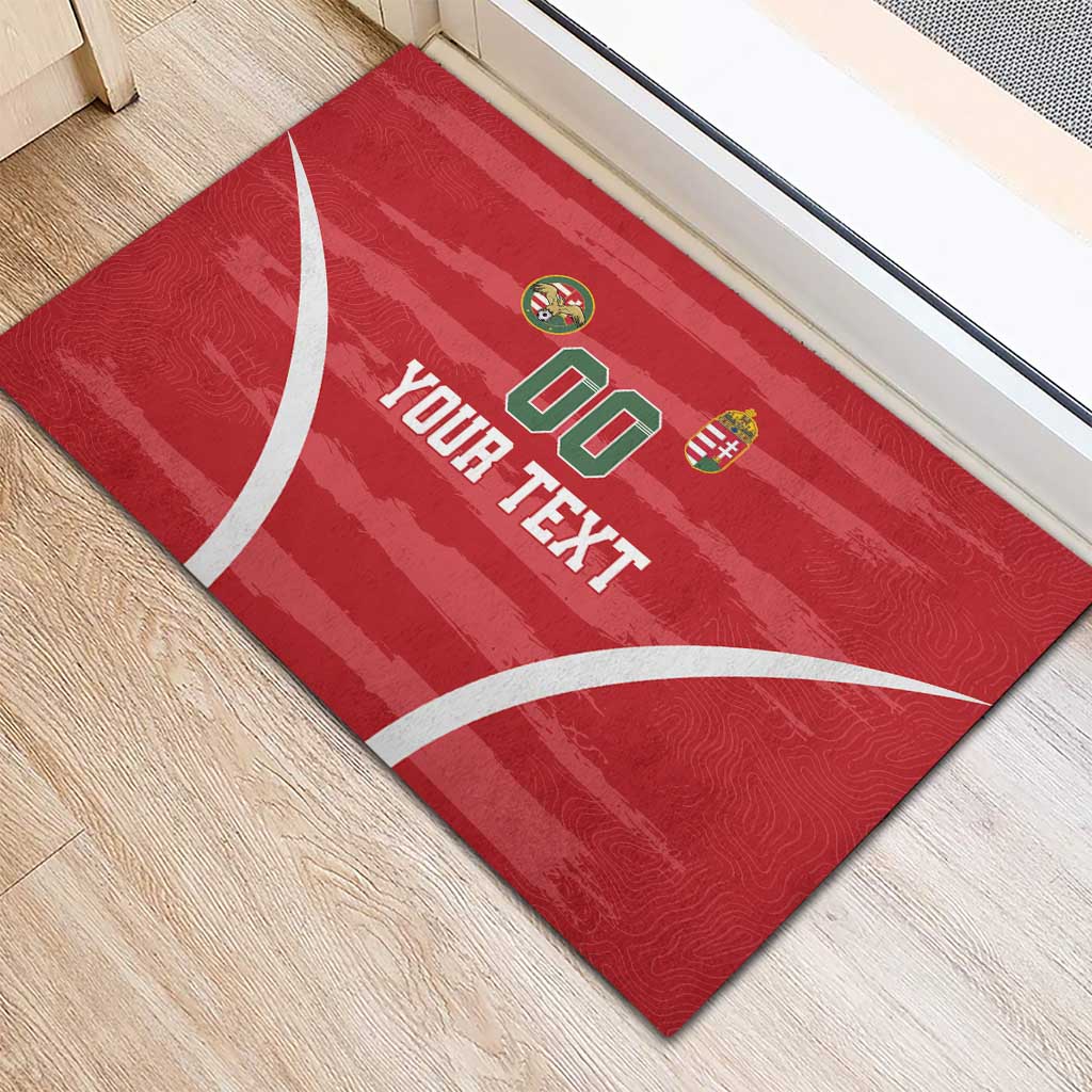 Custom Hungary Football Rubber Doormat Magyarok Classic Football - Wonder Print Shop