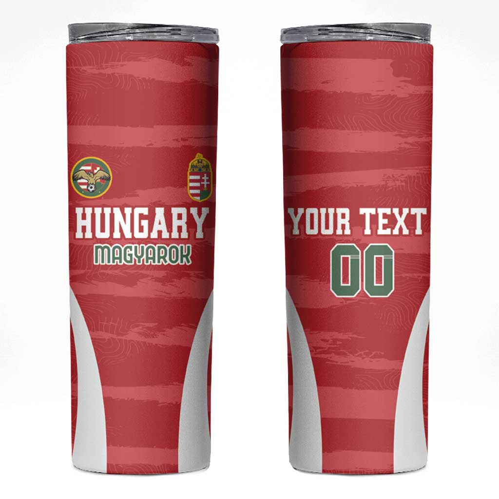 Custom Hungary Football Skinny Tumbler Magyarok Classic Football - Wonder Print Shop