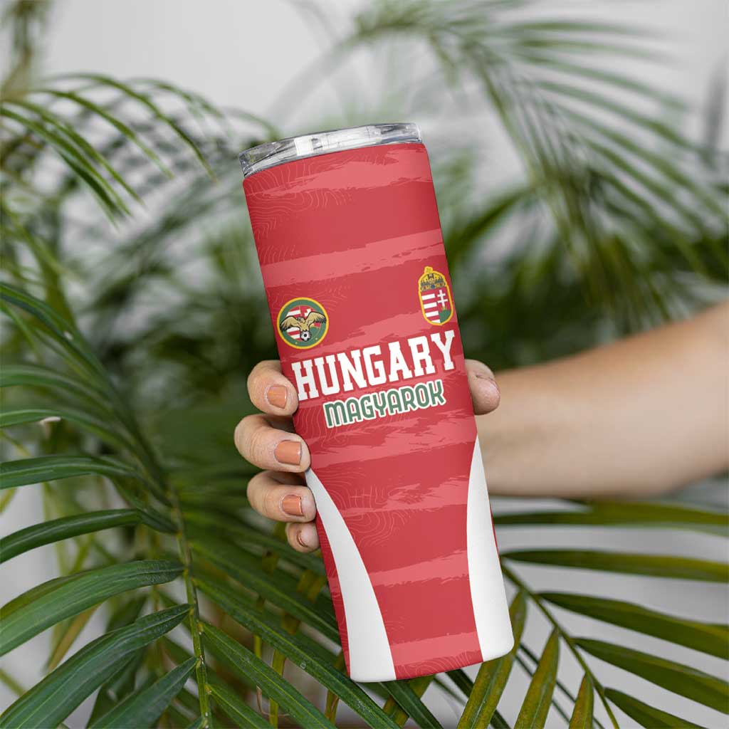 Custom Hungary Football Skinny Tumbler Magyarok Classic Football - Wonder Print Shop