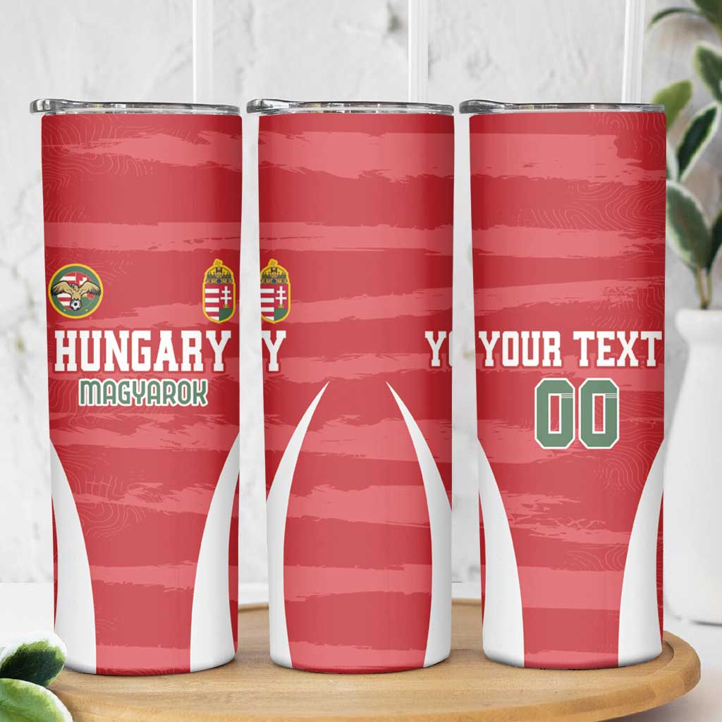 Custom Hungary Football Skinny Tumbler Magyarok Classic Football - Wonder Print Shop