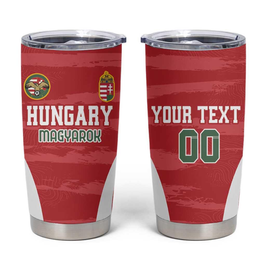Custom Hungary Football Tumbler Cup Magyarok Classic Football - Wonder Print Shop