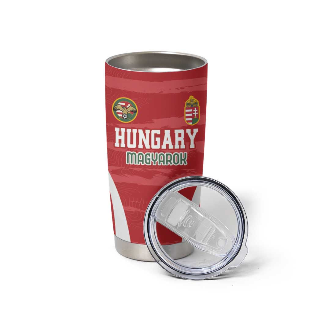 Custom Hungary Football Tumbler Cup Magyarok Classic Football - Wonder Print Shop
