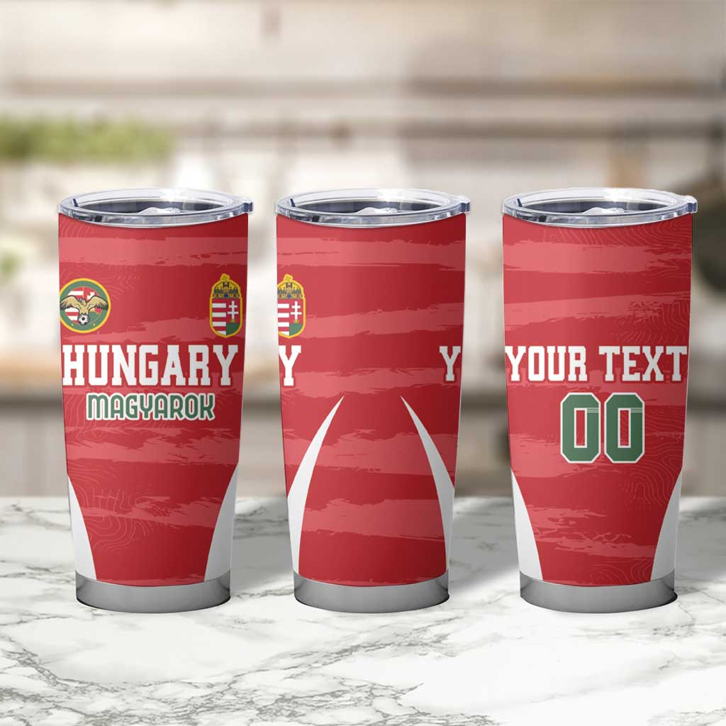 Custom Hungary Football Tumbler Cup Magyarok Classic Football - Wonder Print Shop