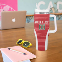 Custom Hungary Football Tumbler With Handle Magyarok Classic Football - Wonder Print Shop