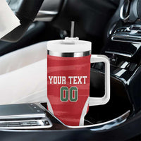 Custom Hungary Football Tumbler With Handle Magyarok Classic Football - Wonder Print Shop