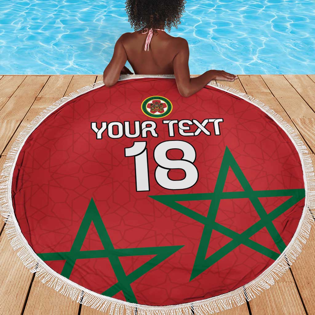 Custom Morocco Heritage Football Beach Blanket Road To Champion